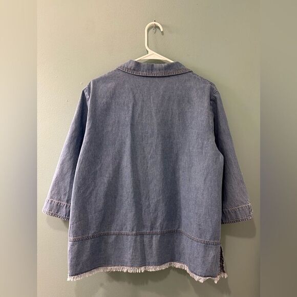 NWT … ALLISON DALEY “Size: 18W” Soft Denim Shirt - Picture 2 of 5